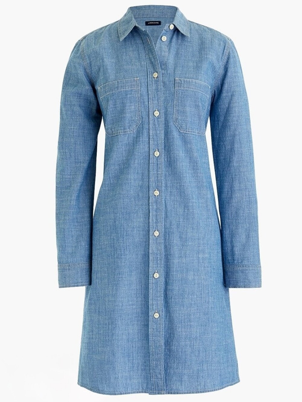 Like New! J Crew Button Up dress in indigo chambray Tunic Dress Country Chic S